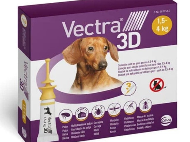 Pipeta Vectra 3d para perros de 1,5-4kg